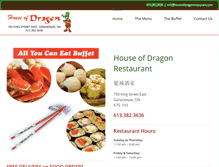 Tablet Screenshot of houseofdragonrestaurant.com